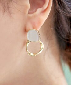 Tiaclasse カラーメタルリングピアス