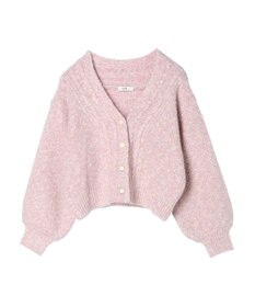 earth music&ecology ラメスラブニットカーディガン