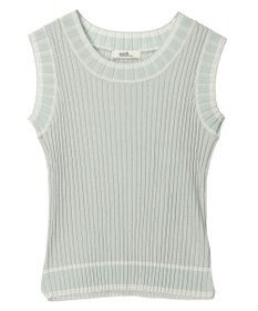 earth music&ecology ノースリーブラインニットプルオーバー