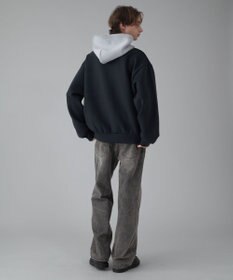 WEGO 【ユニセックス着用ITEM/MLサイズ展開】ワンポイントバイカラープルパーカー