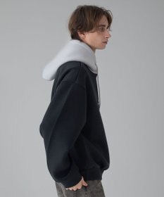 WEGO 【ユニセックス着用ITEM/MLサイズ展開】ワンポイントバイカラープルパーカー