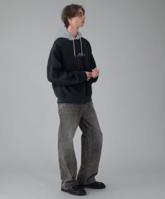 WEGO 【ユニセックス着用ITEM/MLサイズ展開】ワンポイントバイカラープルパーカー