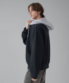 WEGO 【ユニセックス着用ITEM/MLサイズ展開】ワンポイントバイカラープルパーカー