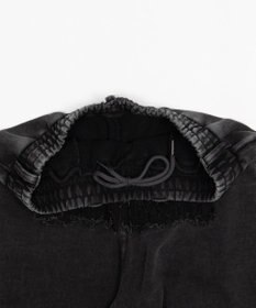 WEGO 【ウエストゴム/ユニセックス着用ITEM】ブリーチハトメスウェットパンツ