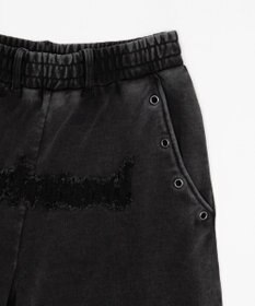 WEGO 【ウエストゴム/ユニセックス着用ITEM】ブリーチハトメスウェットパンツ