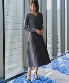 Tiaclasse 【洗える】くるみ釦ニットワンピース