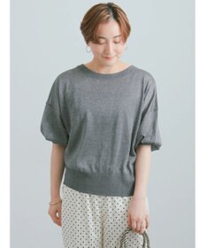 Te chichi ラメシアー前後2WAY5分袖カーディガン