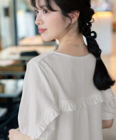 Tiaclasse L 【おのののかさん着用】「サマケア」バックヨークフリルチュニック