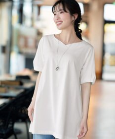 Tiaclasse L 【おのののかさん着用】「サマケア」バックヨークフリルチュニック