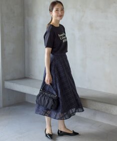 組曲 S 【綿100％】フロッキープリント Ｔシャツ