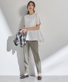 ANY L 【洗濯機可】コンビネーションイレヘムカットソー