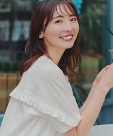 Tiaclasse L 【おのののかさん着用】「サマケア」バックヨークフリルチュニック