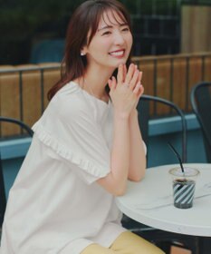 Tiaclasse L 【おのののかさん着用】「サマケア」バックヨークフリルチュニック