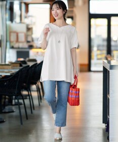 Tiaclasse L 【おのののかさん着用】「サマケア」バックヨークフリルチュニック