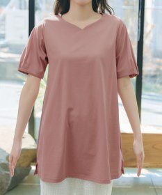 Tiaclasse L 【おのののかさん着用】「サマケア」バックヨークフリルチュニック