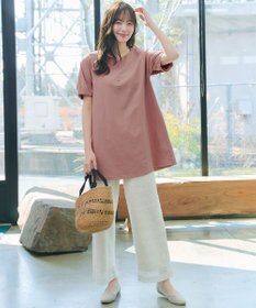 Tiaclasse L 【おのののかさん着用】「サマケア」バックヨークフリルチュニック