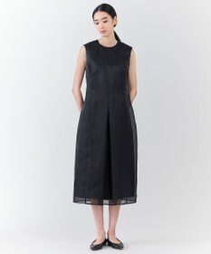 23区 S 【エステータ】シルクブレンド ライトタフタ シアーコンビ ワンピース