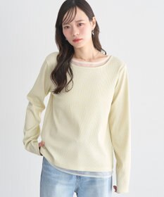 earth music&ecology レイヤード風テレコプルオーバー