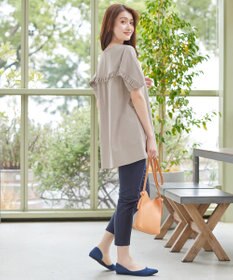 Tiaclasse L 【おのののかさん着用】「サマケア」バックヨークフリルチュニック