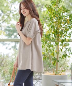 Tiaclasse L 【おのののかさん着用】「サマケア」バックヨークフリルチュニック