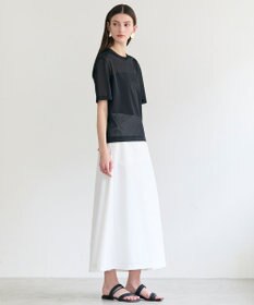 BEIGE， SELEN / リブコンビ シアーTシャツ