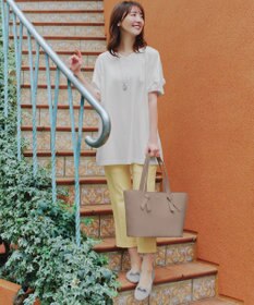 Tiaclasse L 【おのののかさん着用】「サマケア」バックヨークフリルチュニック