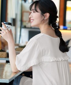 Tiaclasse L 【おのののかさん着用】「サマケア」バックヨークフリルチュニック