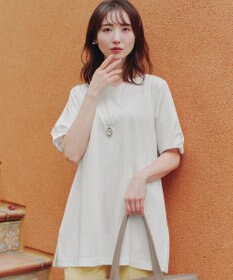 Tiaclasse L 【おのののかさん着用】「サマケア」バックヨークフリルチュニック