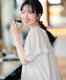 Tiaclasse L 【おのののかさん着用】「サマケア」バックヨークフリルチュニック