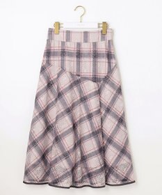 ANY SIS 【洗える】レースオンチェック スカート