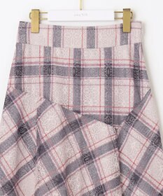 ANY SIS 【洗える】レースオンチェック スカート