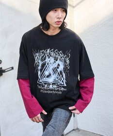 WEGO フェイクレイヤードグラフィックT（LS）