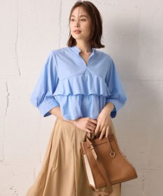 組曲 コンパクトシャーティングティアード ブラウス