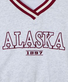 WEGO Vネックラインリブショートスウェット