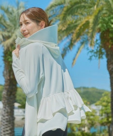 Ocean Pacific】フェイスガード付き バックフリル ラッシュガード
