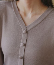 Tiaclasse 【洗える】くるみ釦ニットワンピース