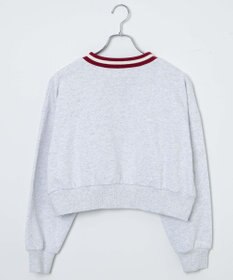 WEGO Vネックラインリブショートスウェット