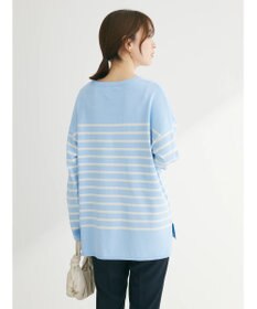 Green Parks ラメ入りボーダーニットプルオーバー