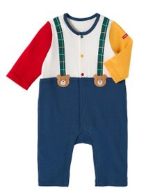 MIKI HOUSE HOT BISCUITS 【70-80cm】ビーンズサスペンダーカバーオール