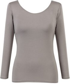 Wing カップ付きインナー あったか素材 ブラトップ ラク きれいなバストシルエット 【シンクロブラトップ  保温タイプ】 8分袖 長袖 秋 冬 ET1864 ウイング／ワコール