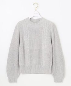 ANY SIS 【洗える】スフレケーブルパフスリーブ ニット