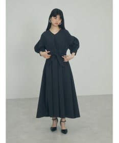 Green Parks ａ．ボリュームギャザーウエスト切替ワンピース