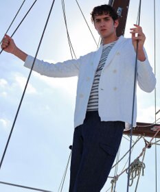 JOSEPH ABBOUD 【イタリア糸使用】コットンスラブ ニット ジャケット