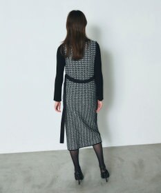 GRACE CONTINENTAL バイカラージャガードニットワンピース