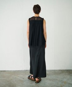 GRACE CONTINENTAL チュールノースリーブ トップ