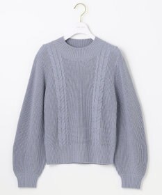 ANY SIS 【洗える】スフレケーブルパフスリーブ ニット