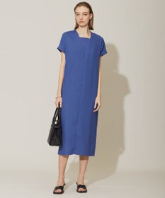 ICB 【接触冷感・UVケア・速乾・洗える】FluidBackSatin レイヤードデザインワンピース