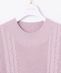 ANY SIS 【洗える】スフレケーブルパフスリーブ ニット
