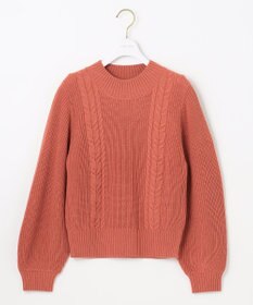 ANY SIS 【洗える】スフレケーブルパフスリーブ ニット