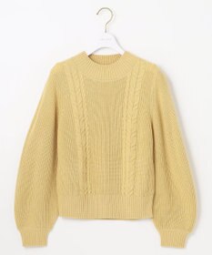 ANY SIS 【洗える】スフレケーブルパフスリーブ ニット